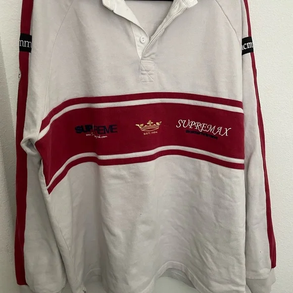 SUPREME CHEST STRIPE RUGBY SHIRT SUPREME CHEST STRIPE RUGBY SHIRT
